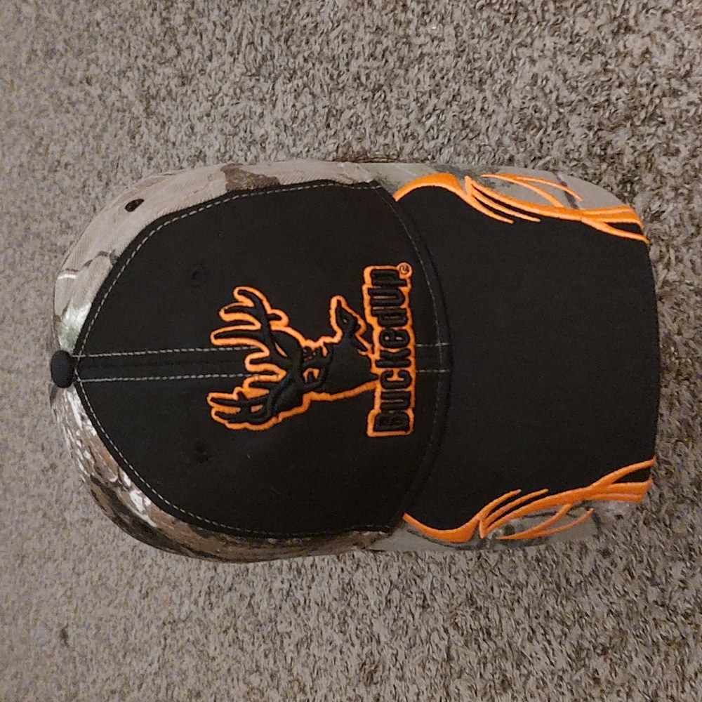 Bucked Up Camo Officially Licensed Embroidered Logo Strap-on Men's Hat Cap